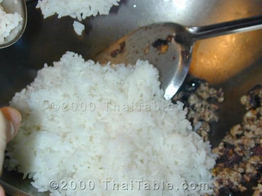 Chinese Olive Fried Rice step 4