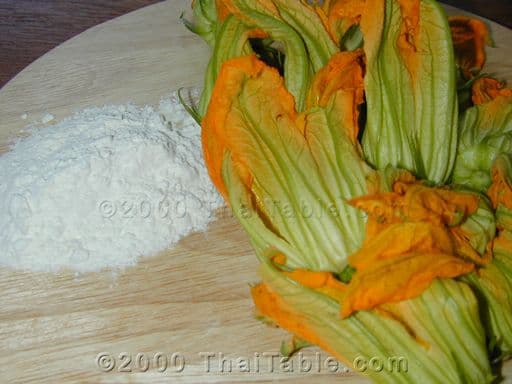 Crunchy Squash Blossoms step 1