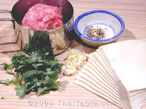 Fried Wontons step 1