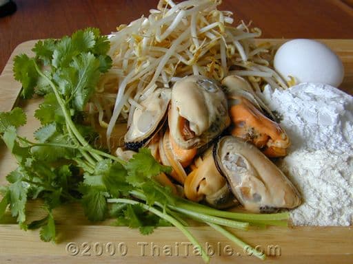 Mussel Sprout Pancakes step 1