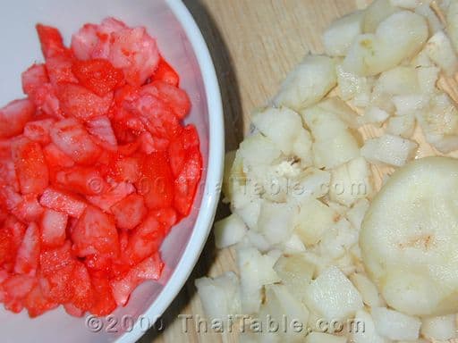 Rubies in Coconut Milk step 1