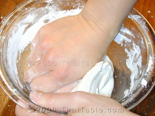 Sticky Rice Balls in Coconut Milk step 2